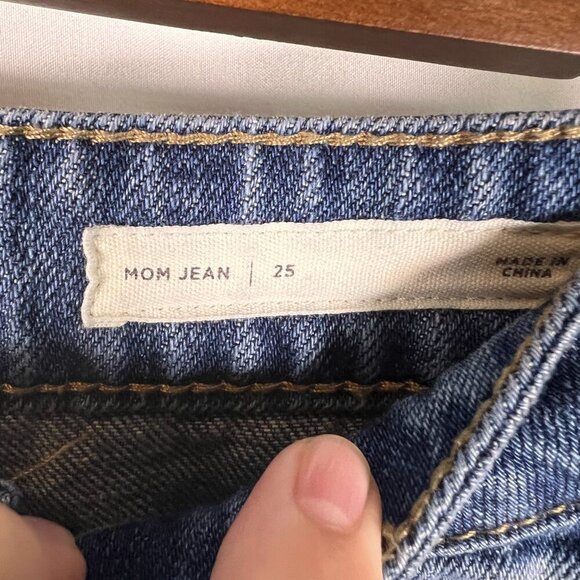 PacSun Womens Mom Jeans Size 25 Cropped High Rise Distressed Ripped Grunge Y2K - Picture 7 of 12